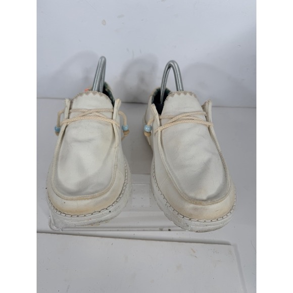 Hey Dude Wendy Natural Salt Canvas Shoes Women's Size 8 Lightweight Comfort - Picture 7 of 11